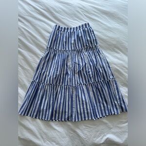 J. Crew Factory Striped Midi Skirt